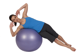 lumbares y abdominales oblicuos con pelota pilates